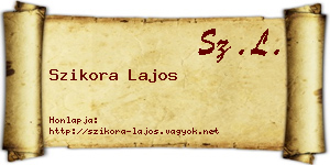 Szikora Lajos névjegykártya